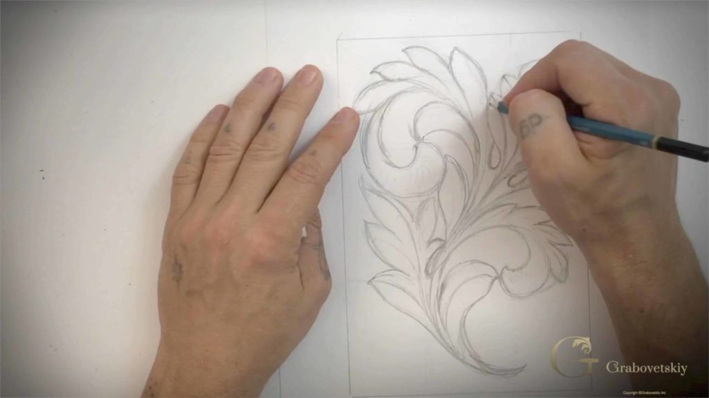 Woodcarving School Online Gabovetskiy Alexander- Learn to Carve Greek Acanthus Leaf one of the ancient forms of Acanthus Wood Carving