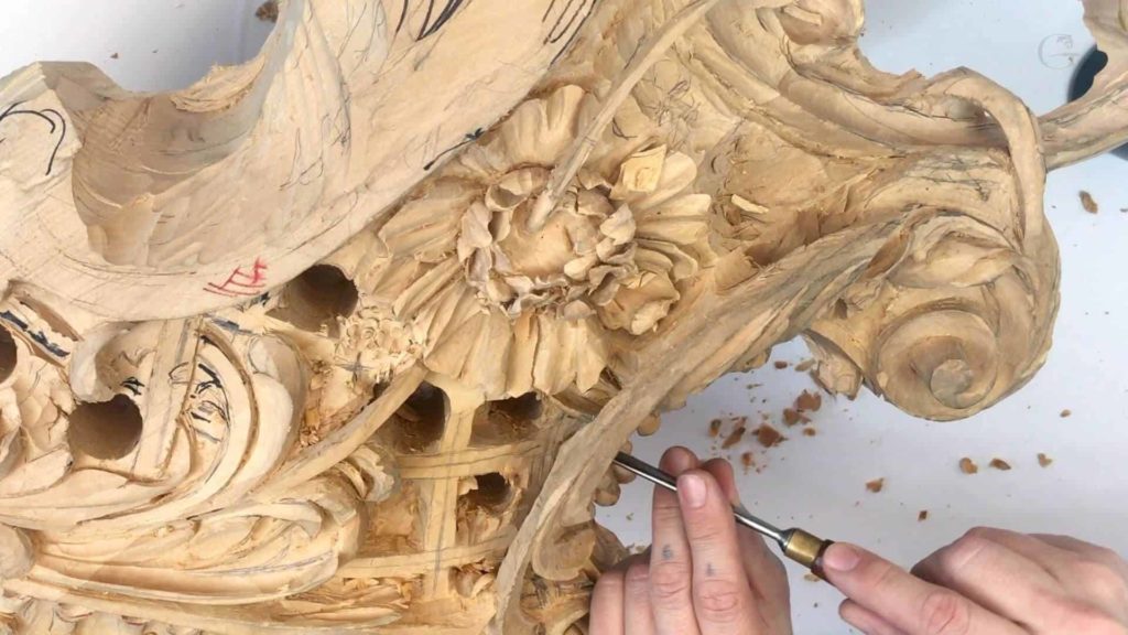School of Woodcarving- Carving Grinling Gibbons Style with Woodcarver Alexander Grabovetskiy #woodcarving #woodworking | WOODCARVING SCHOOL @Grabovetskiy