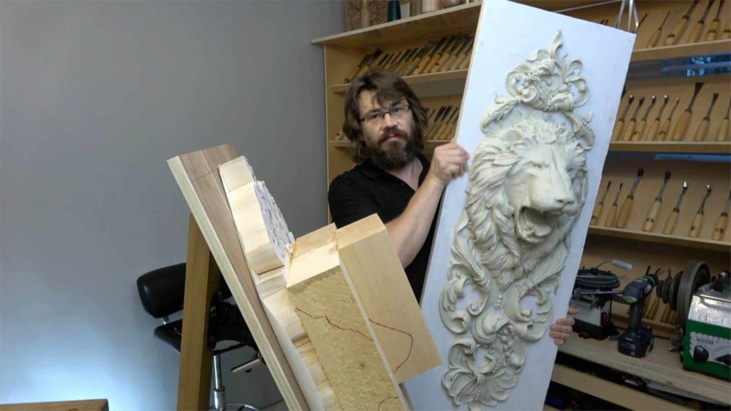 Learn how to cave Lion Head in Wood. Wood Carving School