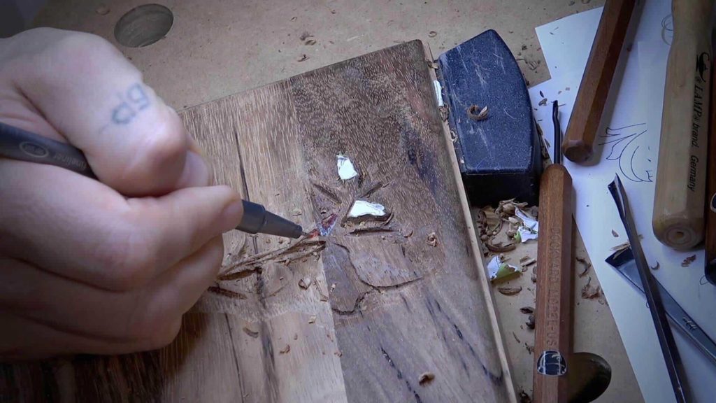 Real Gopher wood - Acacia- Olive Wood Woodcarving. How to Carve Box for a Bible with a Lily Flower