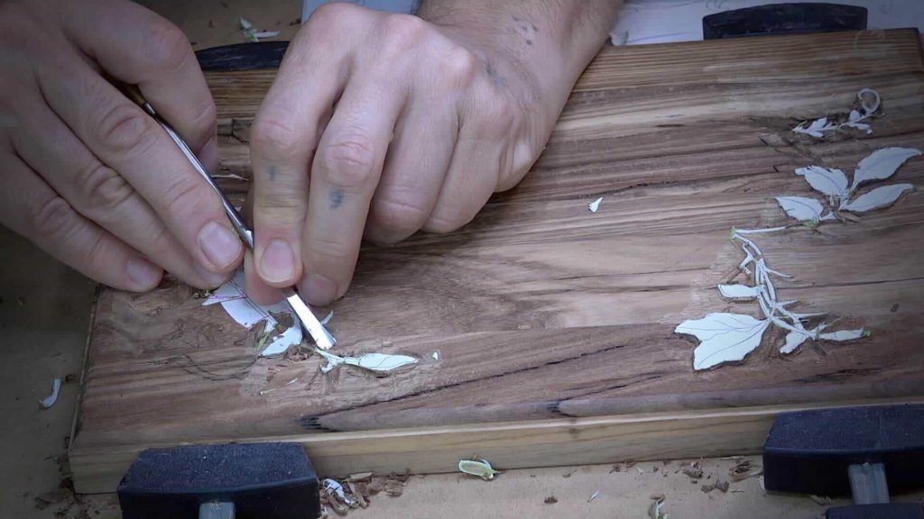 Real Gopher wood - Acacia- Olive Wood Woodcarving. How to Carve Box for a Bible with a Lily Flower