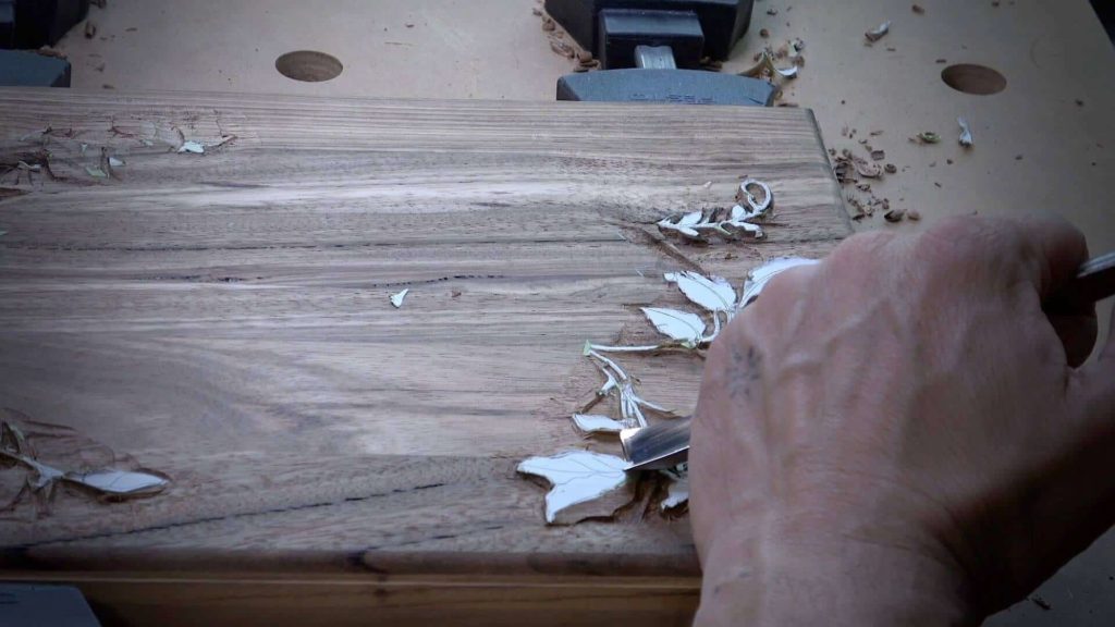 Real Gopher wood - Acacia- Olive Wood Woodcarving. How to Carve Box for a Bible with a Lily Flower