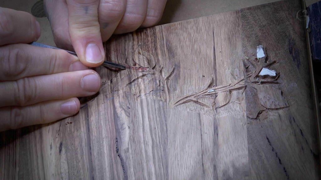 Real Gopher wood - Acacia- Olive Wood Woodcarving. How to Carve Box for a Bible with a Lily Flower