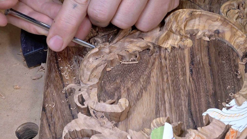 Real Gopher wood - Acacia- Olive Wood Woodcarving. How to Carve Box for a Bible with a Lily Flower