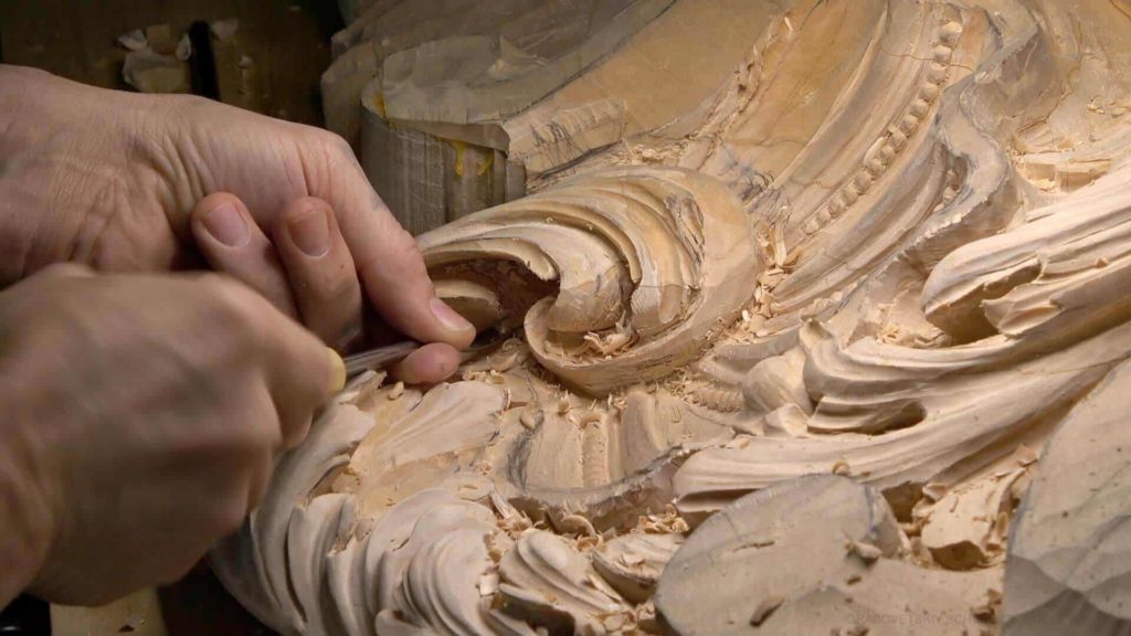 Wood Carving Course online - Carving Authentic Venice 15th Century room. It is all about being authentic to the original 15th-century wood carving. wood carving course wood carving courses decoy carving classes woodworking school cabinet making school wood carving supplies wood carving class wood carving school wood carving schools wood carving courses for beginners wood carving videos free wood carving lessons near me wood carving classes online wood carving schools wood carving workshops wood carving programs wood carving online shop Woodcarving, Wood Carving, Woodcarving School, School of Woodcarving, School of Wood Carving wood carving course wood carving courses decoy carving classes woodworking school cabinet making school wood carving supplies wood carving class wood carving school wood carving schools wood carving courses for beginners wood carving videos free wood carving lessons near me wood carving classes online wood carving schools wood carving workshops wood carving programs wood carving online shop https://www.instagram.com/woodcarvergrabovetskiy/ Design for Wood Carving is not the same as for Fine art or even Sculpture. Fine art is 2D World vs Sculpture and Wood carving is 3D world. Wood Carving is also a type of Sculpture. But if You compare a Clay Modeling and Wood Carving. Modeling clay is the art of ADDING ON and Wood Carving is an Art of DEDUCTION. And art of deduction is a little more complicating. You can deduct with Your Carving tool just a 1/16” too much and Your work is "gone with the wind”. To Design for wood carving We need to Think a little different. And the same questions should be always in our heads- What tools do I have and how I will carve what I am designing? How deep can my tool travel inside of my piece of wood and how it will turn. Design for Wood Carving is a science and it is based on a laws. During this Class we will discover some of the laws or Principles and answer a really important Design questions. The Law of Space. - How to emphasize parts of a Design - "The Big Idea" position in Space The Law of Main Movement - How to be "on the same page" with Human Brain. Baroque diagonal vs Sinister diagonal in Artistic Design. The Law of Armature- How to Structure over all Design and be “Kosher” (clean) in it. The Law of Golden Ratio - How to implement Fibonacci Sequence - the Art Secret for Pleasing Human eye The Law of Arabesque - How to implement Natural Flowing Movements in Design The Law of Rhythm in Design. How to apply what is known to Music world to Design for Wood Carving. Wood Carving Lessons Best Wood Carver in the World Wood Carving Master Classes Wood Carving Courses