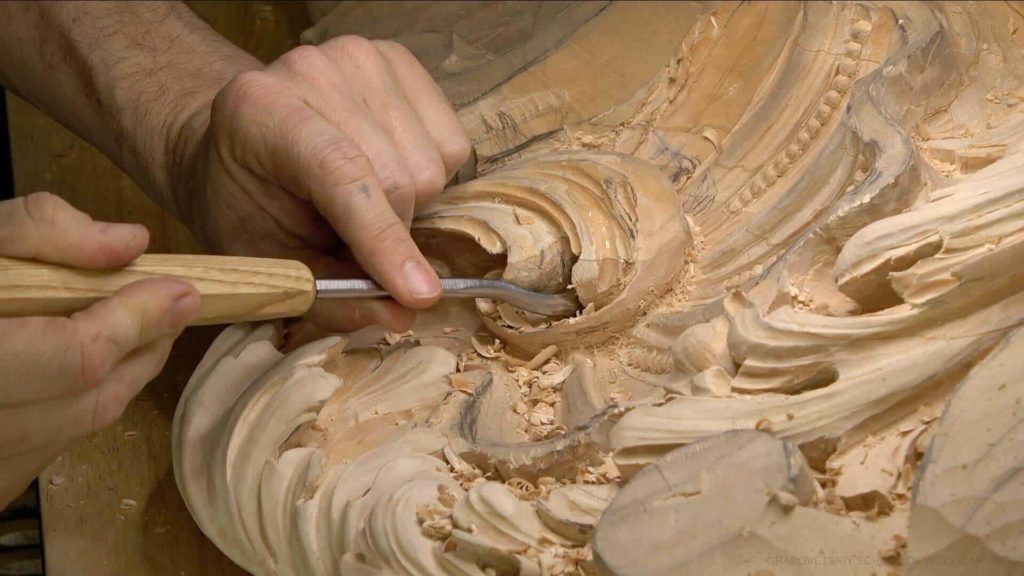 Wood Carving Course online - Carving Authentic Venice 15th Century room. It is all about being authentic to the original 15th-century wood carving. wood carving course wood carving courses decoy carving classes woodworking school cabinet making school wood carving supplies wood carving class wood carving school wood carving schools wood carving courses for beginners wood carving videos free wood carving lessons near me wood carving classes online wood carving schools wood carving workshops wood carving programs wood carving online shop Woodcarving, Wood Carving, Woodcarving School, School of Woodcarving, School of Wood Carving wood carving course wood carving courses decoy carving classes woodworking school cabinet making school wood carving supplies wood carving class wood carving school wood carving schools wood carving courses for beginners wood carving videos free wood carving lessons near me wood carving classes online wood carving schools wood carving workshops wood carving programs wood carving online shop https://www.instagram.com/woodcarvergrabovetskiy/ Design for Wood Carving is not the same as for Fine art or even Sculpture. Fine art is 2D World vs Sculpture and Wood carving is 3D world. Wood Carving is also a type of Sculpture. But if You compare a Clay Modeling and Wood Carving. Modeling clay is the art of ADDING ON and Wood Carving is an Art of DEDUCTION. And art of deduction is a little more complicating. You can deduct with Your Carving tool just a 1/16” too much and Your work is "gone with the wind”. To Design for wood carving We need to Think a little different. And the same questions should be always in our heads- What tools do I have and how I will carve what I am designing? How deep can my tool travel inside of my piece of wood and how it will turn. Design for Wood Carving is a science and it is based on a laws. During this Class we will discover some of the laws or Principles and answer a really important Design questions. The Law of Space. - How to emphasize parts of a Design - "The Big Idea" position in Space The Law of Main Movement - How to be "on the same page" with Human Brain. Baroque diagonal vs Sinister diagonal in Artistic Design. The Law of Armature- How to Structure over all Design and be “Kosher” (clean) in it. The Law of Golden Ratio - How to implement Fibonacci Sequence - the Art Secret for Pleasing Human eye The Law of Arabesque - How to implement Natural Flowing Movements in Design The Law of Rhythm in Design. How to apply what is known to Music world to Design for Wood Carving. Wood Carving Lessons Best Wood Carver in the World Wood Carving Master Classes Wood Carving Courses