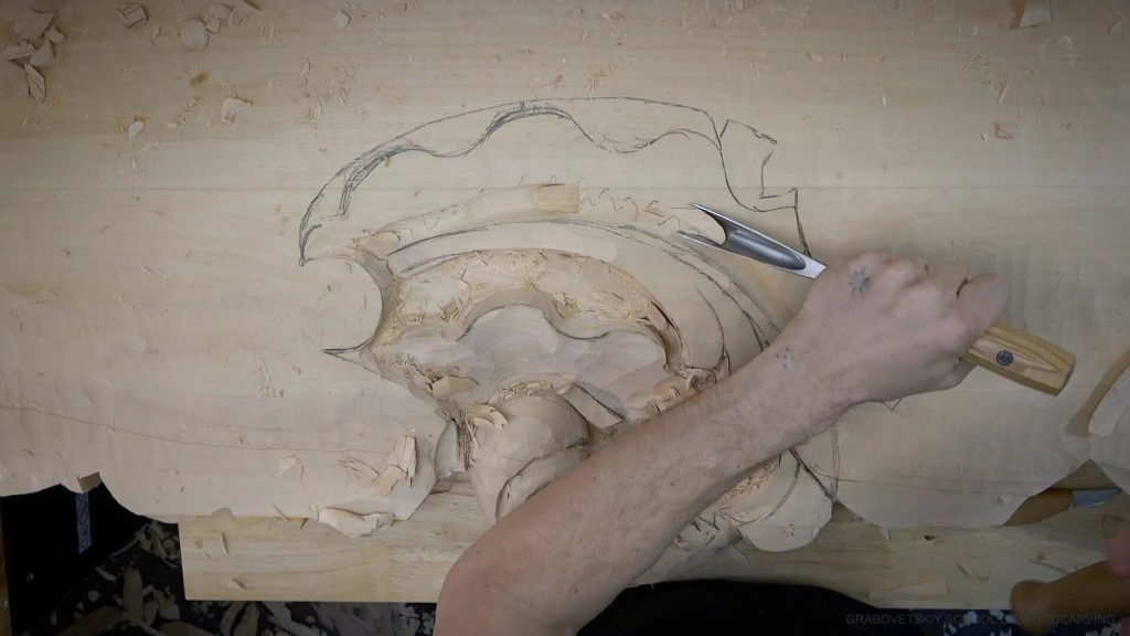 Wood Carving Course online - Carving Authentic Venice 15th Century room. It is all about being authentic to the original 15th-century wood carving. wood carving course wood carving courses decoy carving classes woodworking school cabinet making school wood carving supplies wood carving class wood carving school wood carving schools wood carving courses for beginners wood carving videos free wood carving lessons near me wood carving classes online wood carving schools wood carving workshops wood carving programs wood carving online shop Woodcarving, Wood Carving, Woodcarving School, School of Woodcarving, School of Wood Carving wood carving course wood carving courses decoy carving classes woodworking school cabinet making school wood carving supplies wood carving class wood carving school wood carving schools wood carving courses for beginners wood carving videos free wood carving lessons near me wood carving classes online wood carving schools wood carving workshops wood carving programs wood carving online shop https://www.instagram.com/woodcarvergrabovetskiy/ Design for Wood Carving is not the same as for Fine art or even Sculpture. Fine art is 2D World vs Sculpture and Wood carving is 3D world. Wood Carving is also a type of Sculpture. But if You compare a Clay Modeling and Wood Carving. Modeling clay is the art of ADDING ON and Wood Carving is an Art of DEDUCTION. And art of deduction is a little more complicating. You can deduct with Your Carving tool just a 1/16” too much and Your work is "gone with the wind”. To Design for wood carving We need to Think a little different. And the same questions should be always in our heads- What tools do I have and how I will carve what I am designing? How deep can my tool travel inside of my piece of wood and how it will turn. Design for Wood Carving is a science and it is based on a laws. During this Class we will discover some of the laws or Principles and answer a really important Design questions. The Law of Space. - How to emphasize parts of a Design - "The Big Idea" position in Space The Law of Main Movement - How to be "on the same page" with Human Brain. Baroque diagonal vs Sinister diagonal in Artistic Design. The Law of Armature- How to Structure over all Design and be “Kosher” (clean) in it. The Law of Golden Ratio - How to implement Fibonacci Sequence - the Art Secret for Pleasing Human eye The Law of Arabesque - How to implement Natural Flowing Movements in Design The Law of Rhythm in Design. How to apply what is known to Music world to Design for Wood Carving. Wood Carving Lessons Best Wood Carver in the World Wood Carving Master Classes Wood Carving Courses
