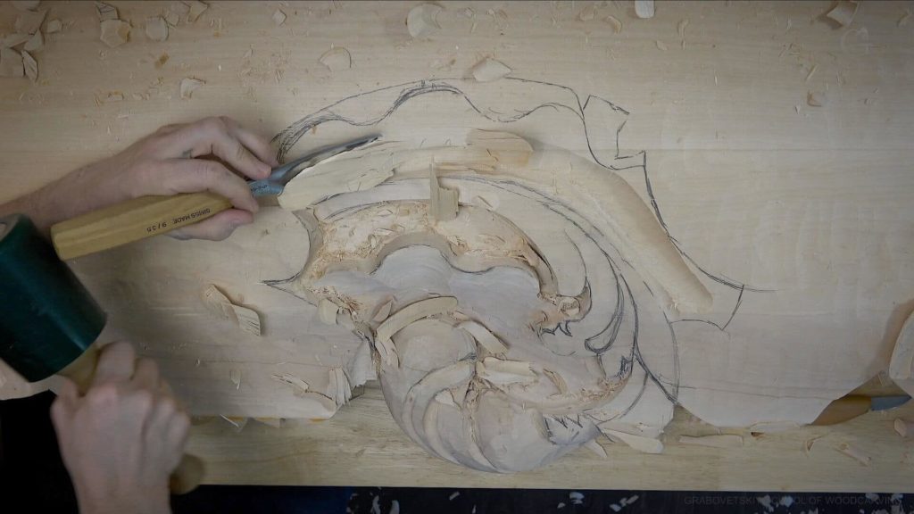 Wood Carving Course online - Carving Authentic Venice 15th Century room. It is all about being authentic to the original 15th-century wood carving. wood carving course wood carving courses decoy carving classes woodworking school cabinet making school wood carving supplies wood carving class wood carving school wood carving schools wood carving courses for beginners wood carving videos free wood carving lessons near me wood carving classes online wood carving schools wood carving workshops wood carving programs wood carving online shop Woodcarving, Wood Carving, Woodcarving School, School of Woodcarving, School of Wood Carving wood carving course wood carving courses decoy carving classes woodworking school cabinet making school wood carving supplies wood carving class wood carving school wood carving schools wood carving courses for beginners wood carving videos free wood carving lessons near me wood carving classes online wood carving schools wood carving workshops wood carving programs wood carving online shop https://www.instagram.com/woodcarvergrabovetskiy/ Design for Wood Carving is not the same as for Fine art or even Sculpture. Fine art is 2D World vs Sculpture and Wood carving is 3D world. Wood Carving is also a type of Sculpture. But if You compare a Clay Modeling and Wood Carving. Modeling clay is the art of ADDING ON and Wood Carving is an Art of DEDUCTION. And art of deduction is a little more complicating. You can deduct with Your Carving tool just a 1/16” too much and Your work is "gone with the wind”. To Design for wood carving We need to Think a little different. And the same questions should be always in our heads- What tools do I have and how I will carve what I am designing? How deep can my tool travel inside of my piece of wood and how it will turn. Design for Wood Carving is a science and it is based on a laws. During this Class we will discover some of the laws or Principles and answer a really important Design questions. The Law of Space. - How to emphasize parts of a Design - "The Big Idea" position in Space The Law of Main Movement - How to be "on the same page" with Human Brain. Baroque diagonal vs Sinister diagonal in Artistic Design. The Law of Armature- How to Structure over all Design and be “Kosher” (clean) in it. The Law of Golden Ratio - How to implement Fibonacci Sequence - the Art Secret for Pleasing Human eye The Law of Arabesque - How to implement Natural Flowing Movements in Design The Law of Rhythm in Design. How to apply what is known to Music world to Design for Wood Carving. Wood Carving Lessons Best Wood Carver in the World Wood Carving Master Classes Wood Carving Courses