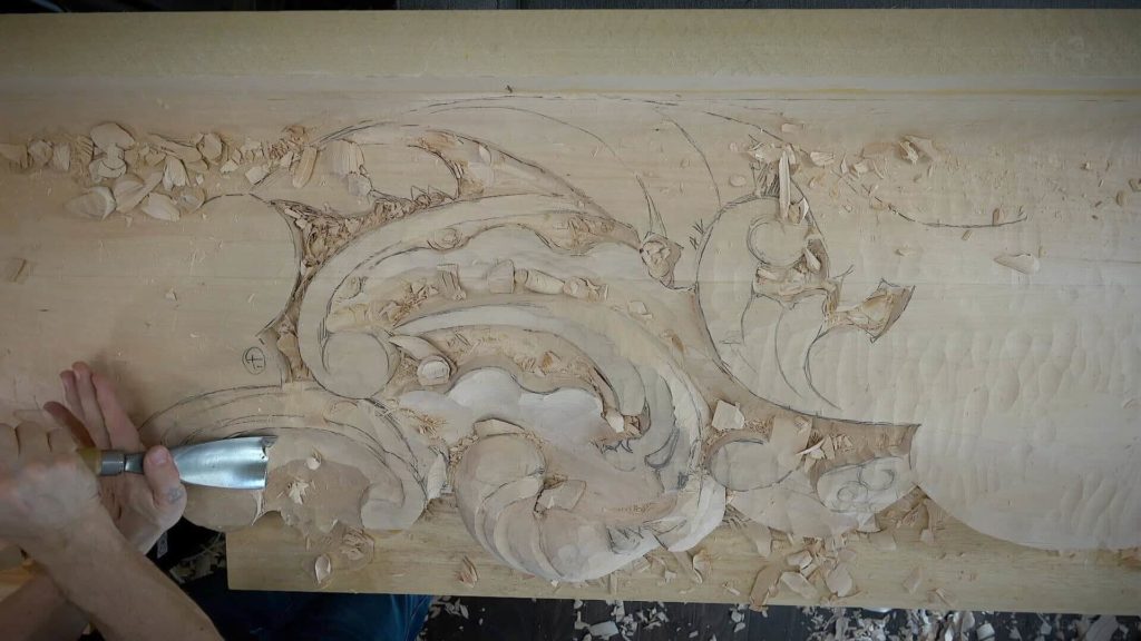 Wood Carving Course online - Carving Authentic Venice 15th Century room. It is all about being authentic to the original 15th-century wood carving. wood carving course wood carving courses decoy carving classes woodworking school cabinet making school wood carving supplies wood carving class wood carving school wood carving schools wood carving courses for beginners wood carving videos free wood carving lessons near me wood carving classes online wood carving schools wood carving workshops wood carving programs wood carving online shop Woodcarving, Wood Carving, Woodcarving School, School of Woodcarving, School of Wood Carving wood carving course wood carving courses decoy carving classes woodworking school cabinet making school wood carving supplies wood carving class wood carving school wood carving schools wood carving courses for beginners wood carving videos free wood carving lessons near me wood carving classes online wood carving schools wood carving workshops wood carving programs wood carving online shop https://www.instagram.com/woodcarvergrabovetskiy/ Design for Wood Carving is not the same as for Fine art or even Sculpture. Fine art is 2D World vs Sculpture and Wood carving is 3D world. Wood Carving is also a type of Sculpture. But if You compare a Clay Modeling and Wood Carving. Modeling clay is the art of ADDING ON and Wood Carving is an Art of DEDUCTION. And art of deduction is a little more complicating. You can deduct with Your Carving tool just a 1/16” too much and Your work is "gone with the wind”. To Design for wood carving We need to Think a little different. And the same questions should be always in our heads- What tools do I have and how I will carve what I am designing? How deep can my tool travel inside of my piece of wood and how it will turn. Design for Wood Carving is a science and it is based on a laws. During this Class we will discover some of the laws or Principles and answer a really important Design questions. The Law of Space. - How to emphasize parts of a Design - "The Big Idea" position in Space The Law of Main Movement - How to be "on the same page" with Human Brain. Baroque diagonal vs Sinister diagonal in Artistic Design. The Law of Armature- How to Structure over all Design and be “Kosher” (clean) in it. The Law of Golden Ratio - How to implement Fibonacci Sequence - the Art Secret for Pleasing Human eye The Law of Arabesque - How to implement Natural Flowing Movements in Design The Law of Rhythm in Design. How to apply what is known to Music world to Design for Wood Carving. Wood Carving Lessons Best Wood Carver in the World Wood Carving Master Classes Wood Carving Courses