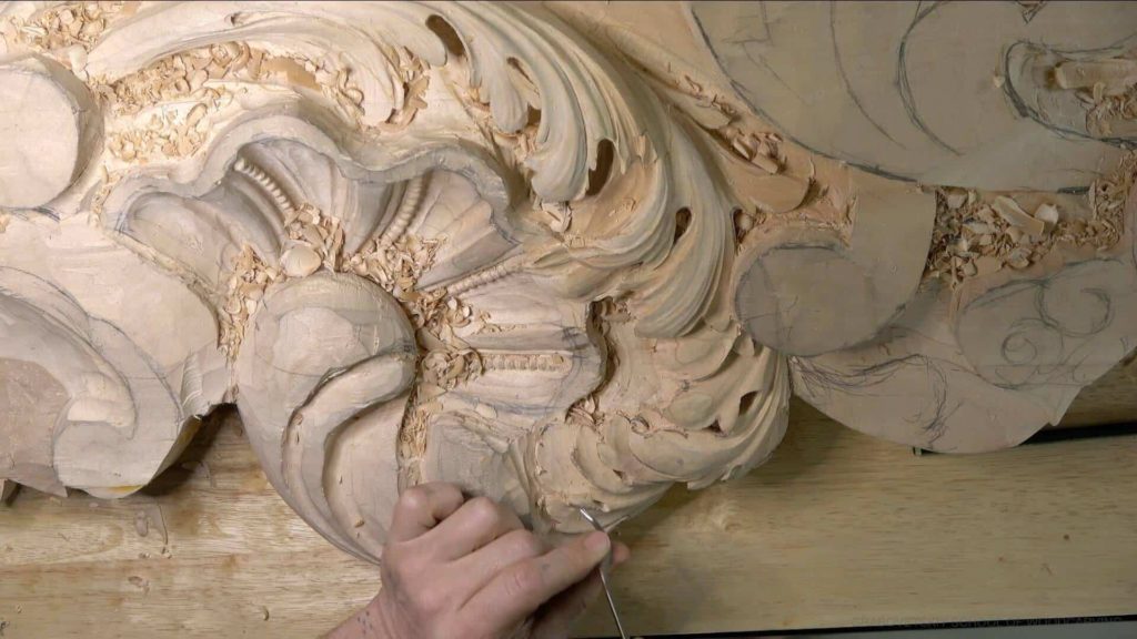 Wood Carving Course online - Carving Authentic Venice 15th Century room. It is all about being authentic to the original 15th-century wood carving. wood carving course wood carving courses decoy carving classes woodworking school cabinet making school wood carving supplies wood carving class wood carving school wood carving schools wood carving courses for beginners wood carving videos free wood carving lessons near me wood carving classes online wood carving schools wood carving workshops wood carving programs wood carving online shop Woodcarving, Wood Carving, Woodcarving School, School of Woodcarving, School of Wood Carving wood carving course wood carving courses decoy carving classes woodworking school cabinet making school wood carving supplies wood carving class wood carving school wood carving schools wood carving courses for beginners wood carving videos free wood carving lessons near me wood carving classes online wood carving schools wood carving workshops wood carving programs wood carving online shop https://www.instagram.com/woodcarvergrabovetskiy/ Design for Wood Carving is not the same as for Fine art or even Sculpture. Fine art is 2D World vs Sculpture and Wood carving is 3D world. Wood Carving is also a type of Sculpture. But if You compare a Clay Modeling and Wood Carving. Modeling clay is the art of ADDING ON and Wood Carving is an Art of DEDUCTION. And art of deduction is a little more complicating. You can deduct with Your Carving tool just a 1/16” too much and Your work is "gone with the wind”. To Design for wood carving We need to Think a little different. And the same questions should be always in our heads- What tools do I have and how I will carve what I am designing? How deep can my tool travel inside of my piece of wood and how it will turn. Design for Wood Carving is a science and it is based on a laws. During this Class we will discover some of the laws or Principles and answer a really important Design questions. The Law of Space. - How to emphasize parts of a Design - "The Big Idea" position in Space The Law of Main Movement - How to be "on the same page" with Human Brain. Baroque diagonal vs Sinister diagonal in Artistic Design. The Law of Armature- How to Structure over all Design and be “Kosher” (clean) in it. The Law of Golden Ratio - How to implement Fibonacci Sequence - the Art Secret for Pleasing Human eye The Law of Arabesque - How to implement Natural Flowing Movements in Design The Law of Rhythm in Design. How to apply what is known to Music world to Design for Wood Carving. Wood Carving Lessons Best Wood Carver in the World Wood Carving Master Classes Wood Carving Courses
