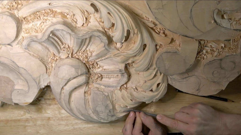 Wood Carving Course online - Carving Authentic Venice 15th Century room. It is all about being authentic to the original 15th-century wood carving. wood carving course wood carving courses decoy carving classes woodworking school cabinet making school wood carving supplies wood carving class wood carving school wood carving schools wood carving courses for beginners wood carving videos free wood carving lessons near me wood carving classes online wood carving schools wood carving workshops wood carving programs wood carving online shop Woodcarving, Wood Carving, Woodcarving School, School of Woodcarving, School of Wood Carving wood carving course wood carving courses decoy carving classes woodworking school cabinet making school wood carving supplies wood carving class wood carving school wood carving schools wood carving courses for beginners wood carving videos free wood carving lessons near me wood carving classes online wood carving schools wood carving workshops wood carving programs wood carving online shop https://www.instagram.com/woodcarvergrabovetskiy/ Design for Wood Carving is not the same as for Fine art or even Sculpture. Fine art is 2D World vs Sculpture and Wood carving is 3D world. Wood Carving is also a type of Sculpture. But if You compare a Clay Modeling and Wood Carving. Modeling clay is the art of ADDING ON and Wood Carving is an Art of DEDUCTION. And art of deduction is a little more complicating. You can deduct with Your Carving tool just a 1/16” too much and Your work is "gone with the wind”. To Design for wood carving We need to Think a little different. And the same questions should be always in our heads- What tools do I have and how I will carve what I am designing? How deep can my tool travel inside of my piece of wood and how it will turn. Design for Wood Carving is a science and it is based on a laws. During this Class we will discover some of the laws or Principles and answer a really important Design questions. The Law of Space. - How to emphasize parts of a Design - "The Big Idea" position in Space The Law of Main Movement - How to be "on the same page" with Human Brain. Baroque diagonal vs Sinister diagonal in Artistic Design. The Law of Armature- How to Structure over all Design and be “Kosher” (clean) in it. The Law of Golden Ratio - How to implement Fibonacci Sequence - the Art Secret for Pleasing Human eye The Law of Arabesque - How to implement Natural Flowing Movements in Design The Law of Rhythm in Design. How to apply what is known to Music world to Design for Wood Carving. Wood Carving Lessons Best Wood Carver in the World Wood Carving Master Classes Wood Carving Courses