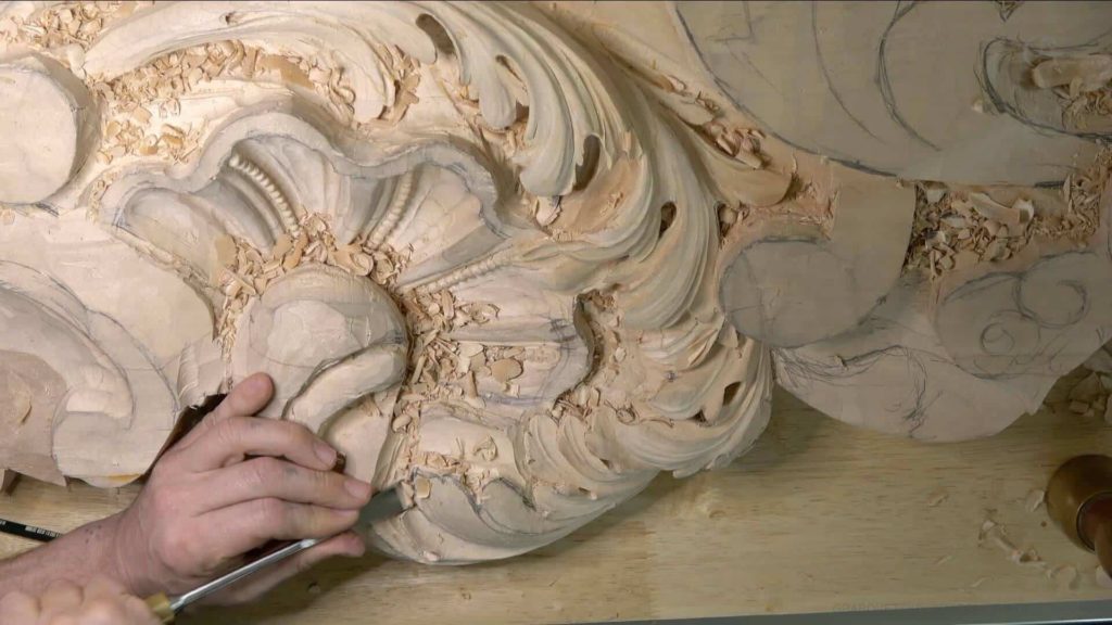 Wood Carving Course online - Carving Authentic Venice 15th Century room. It is all about being authentic to the original 15th-century wood carving. wood carving course wood carving courses decoy carving classes woodworking school cabinet making school wood carving supplies wood carving class wood carving school wood carving schools wood carving courses for beginners wood carving videos free wood carving lessons near me wood carving classes online wood carving schools wood carving workshops wood carving programs wood carving online shop Woodcarving, Wood Carving, Woodcarving School, School of Woodcarving, School of Wood Carving wood carving course wood carving courses decoy carving classes woodworking school cabinet making school wood carving supplies wood carving class wood carving school wood carving schools wood carving courses for beginners wood carving videos free wood carving lessons near me wood carving classes online wood carving schools wood carving workshops wood carving programs wood carving online shop https://www.instagram.com/woodcarvergrabovetskiy/ Design for Wood Carving is not the same as for Fine art or even Sculpture. Fine art is 2D World vs Sculpture and Wood carving is 3D world. Wood Carving is also a type of Sculpture. But if You compare a Clay Modeling and Wood Carving. Modeling clay is the art of ADDING ON and Wood Carving is an Art of DEDUCTION. And art of deduction is a little more complicating. You can deduct with Your Carving tool just a 1/16” too much and Your work is "gone with the wind”. To Design for wood carving We need to Think a little different. And the same questions should be always in our heads- What tools do I have and how I will carve what I am designing? How deep can my tool travel inside of my piece of wood and how it will turn. Design for Wood Carving is a science and it is based on a laws. During this Class we will discover some of the laws or Principles and answer a really important Design questions. The Law of Space. - How to emphasize parts of a Design - "The Big Idea" position in Space The Law of Main Movement - How to be "on the same page" with Human Brain. Baroque diagonal vs Sinister diagonal in Artistic Design. The Law of Armature- How to Structure over all Design and be “Kosher” (clean) in it. The Law of Golden Ratio - How to implement Fibonacci Sequence - the Art Secret for Pleasing Human eye The Law of Arabesque - How to implement Natural Flowing Movements in Design The Law of Rhythm in Design. How to apply what is known to Music world to Design for Wood Carving. Wood Carving Lessons Best Wood Carver in the World Wood Carving Master Classes Wood Carving Courses