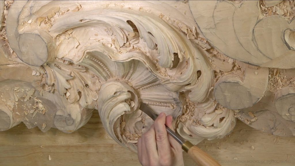 Wood Carving course Venetian inspired room