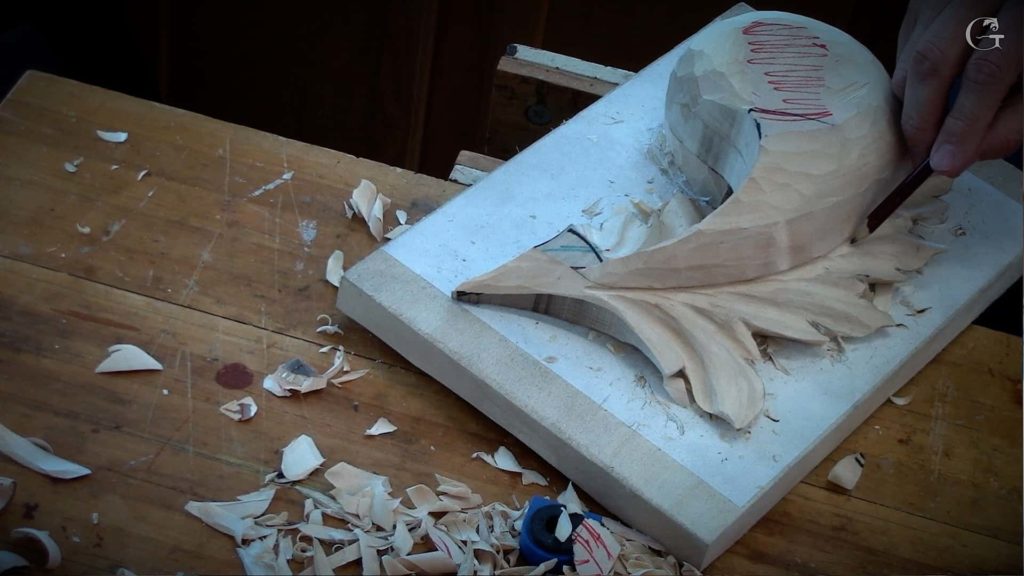 Carving Byzantine Acanthus Leaf