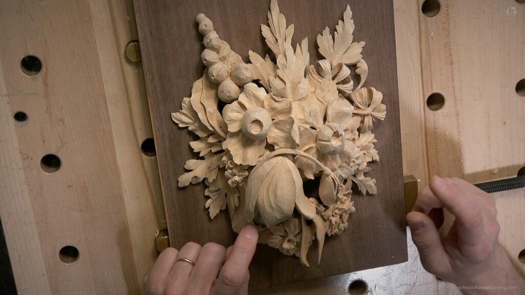 Join Alexander Grabovetskiy for a lesson on woodcarving in the Grinling Gibbons style, a unique and intricate art form from the Baroque period. Enhance your woodworking skills and take them to the next level by learning this renowned style. Enroll now in this exciting course and become a master at Grinling Gibbons style woodcarving.